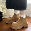 New retro Chelsea boots women's European and American platform short boots heightened fashion British style versatile Martin boots cm