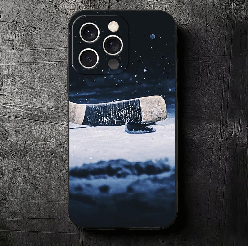Ice Hockey Rink Sport Soft Phone Case for iPhone 16 16E 17 Air 15 Pro Max 14 Plus 13 Mini 11 12 7 Black Cover Back Shell
