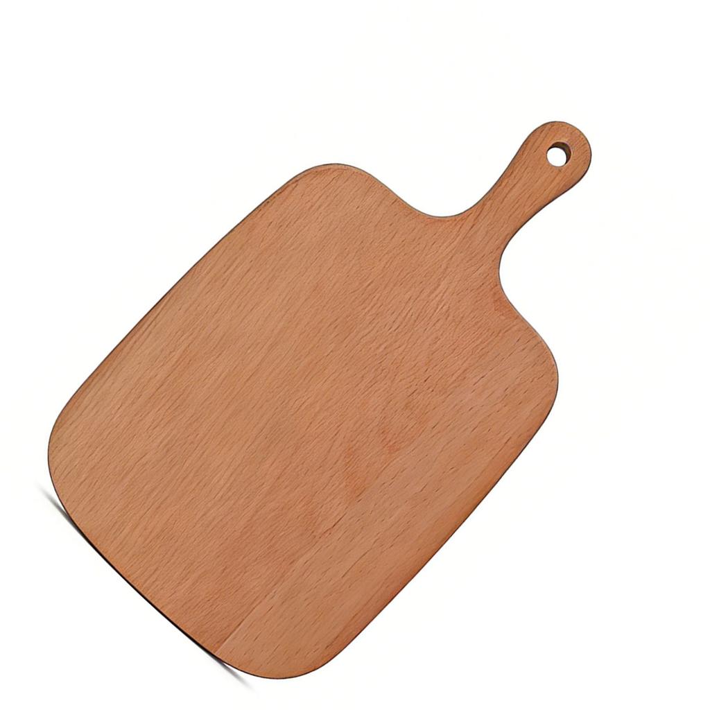 Beech Wood Cutting Board with Handle Decorative Kitchen Charcuterie Board for Cheese Meat Vegetables 33x20x1.5cm Beech