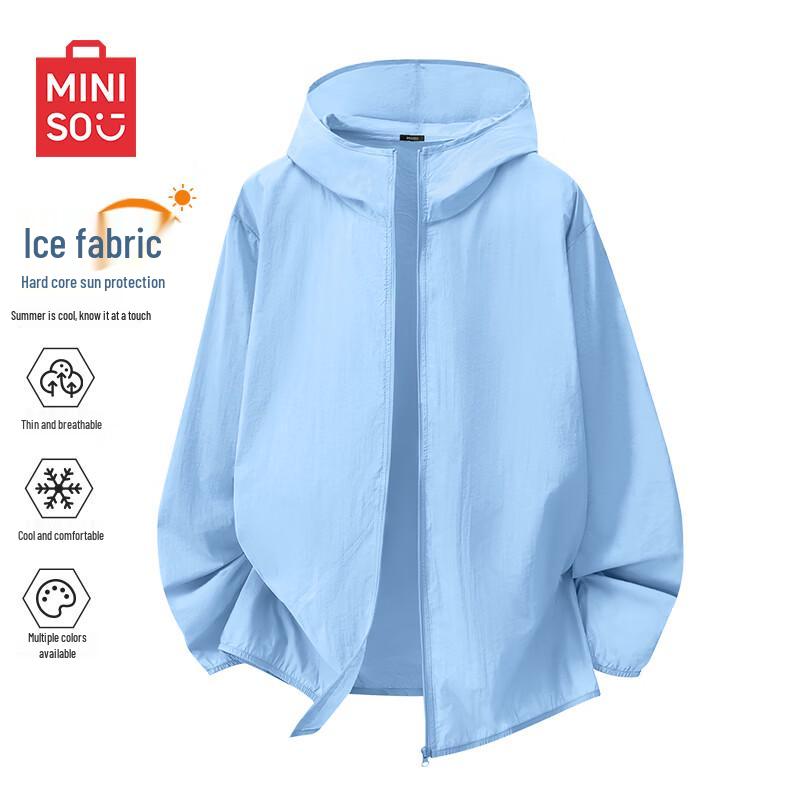 Miniso Men s Ice Silk Sun Protection Hooded Jacket M