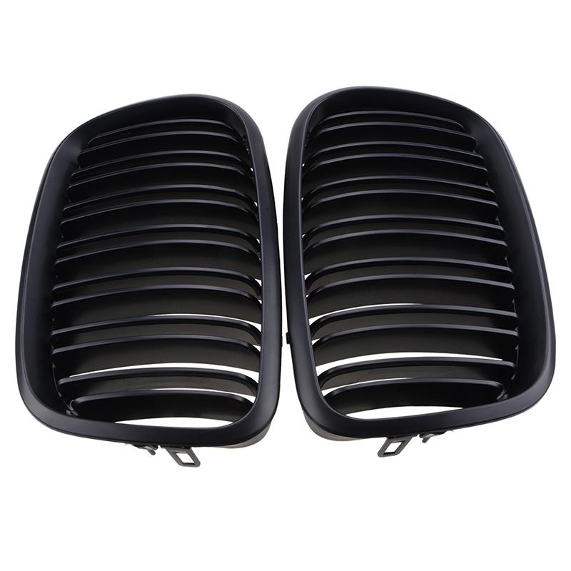 Rhyming Front Bumper Racing Kidney Grille Dual Single Slat Air Intake Grill Fit For BMW X5 E70 X6 E71 2007-2013 Car