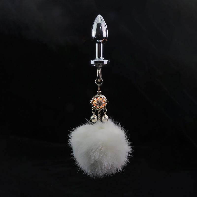 Pompom Anální Kolík a Svorky na Bradavky - Unisex SM Tréninková Hračka se Svítícím Kolíkem