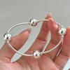 Xiaomi 100% Solid 925 Sterling Silver Metal Bracelet for Women Vintage Handmade Simple Retro Ball Bracelet Birthday Gift Party