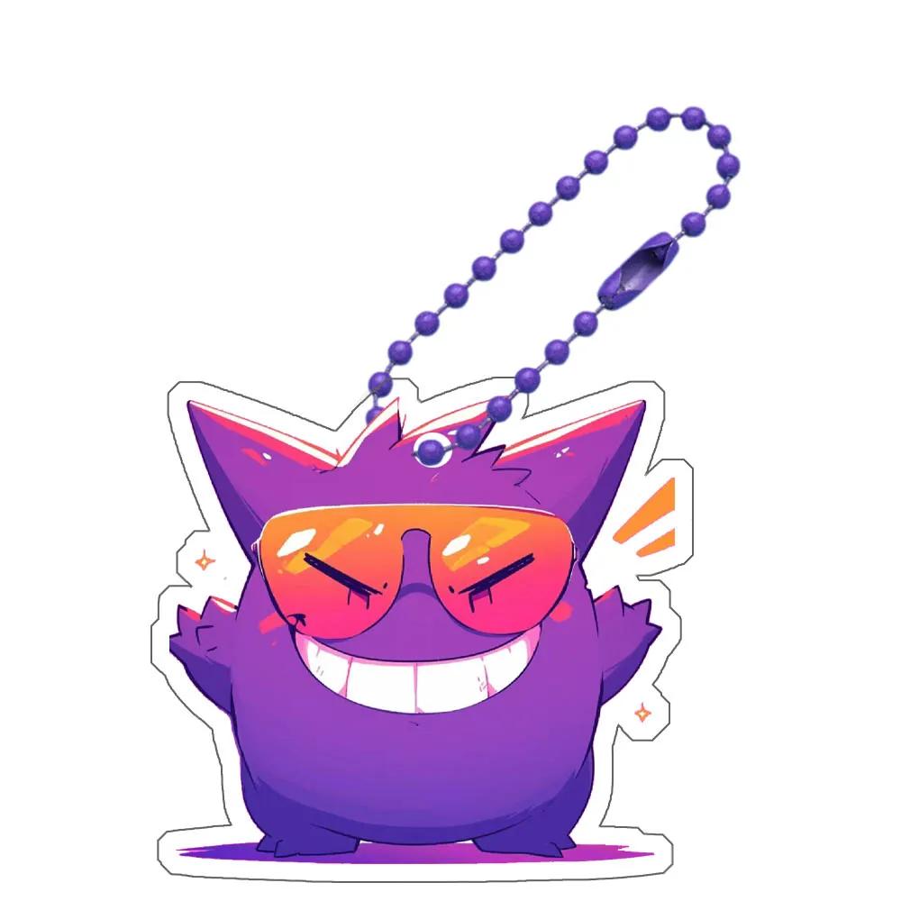 Anime Pokemon Charmander Psyduck Bulbasaur Gengar Squirtle Jigglypuff Mew Snorlax Pikachu Acrylic Keychain Bag Pendant 5cm Gifts