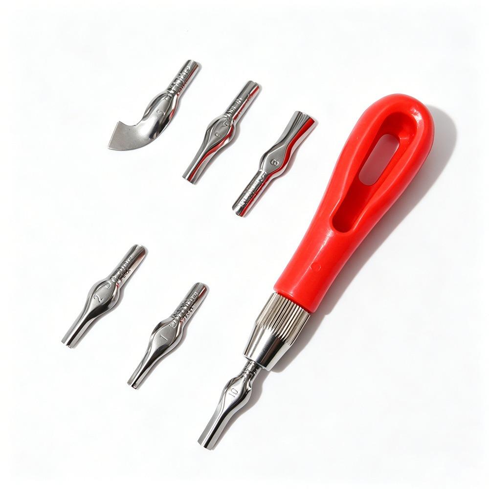 Ergonomic Rubber Block Stamp Kit Stamp Maker Carving Cutter Tools  Art Supplies