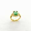 Jewelry Imitation Emerald Ruby Open Ring Rectangle High Carbon Diamond Color Treasure Women's Ring