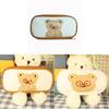 Japanese Style Pu Pencil Bag With Cute Bear Design For School Supplies