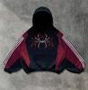Sweat à capuche American high street araignée sombre impression 3D association de couleurs marque tendance de niche hip hop rétro sweat à capuche ample