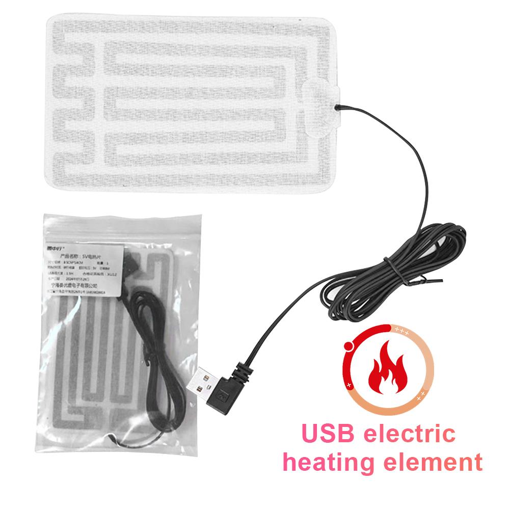 USB Heating Film Electric Heating Pad 5V Gloves Heater Foldable USB Heating Mat Multi-Function for Neck Shoulders Back Legs