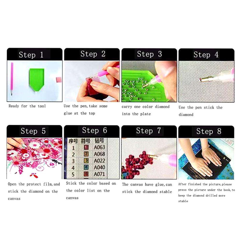 5D Diamond Painting Kits Kitchen DIY Full Drill Diamond Painting Needlework Crystal Painting