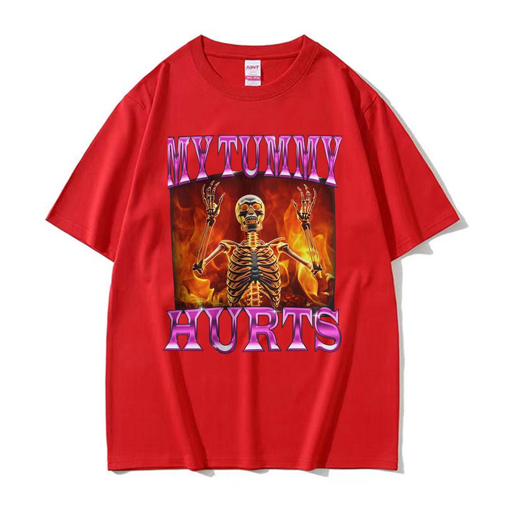 Funny Autistic and Gay Skeleton Meme T-shirts Men Women Harajuku Cool Street Hipster T Shirts Male Crewneck Loose T-shirt