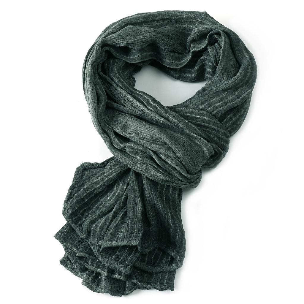 Solid Color Cotton Linen Men Scarves Autumn Winter Warm Men'S Neckerchief Short Tassel Bufanda Male Accessories Pashmina Shawl