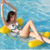 Internet celebrity explosion inflatable hammock with mesh foldable backrest floating row water play recliner floating bed sofa