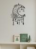 Gothic Celestial Moon Wall Art, Laser-Cut Iron Decor for Boho Home & Gifts
