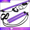 Women's Pilates Bar with Foot Pedal & Elastic Resistance Band for Home Fitness