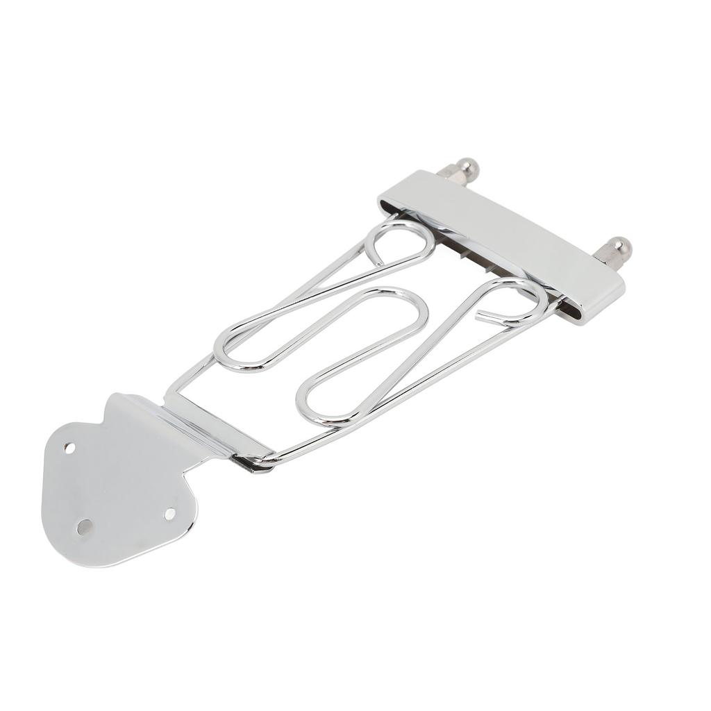 6 String Trapeze Tailpiece with Screws Height Adjustment Open Frame Bridge Tailpiece for Archtop Jazz Guitar Bass