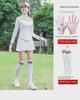 Women's Golf Outfit: Spring & Autumn Long-Sleeve T-Shirt with Short Lace Skirt, Korean Style, Slim Fit Sportswear