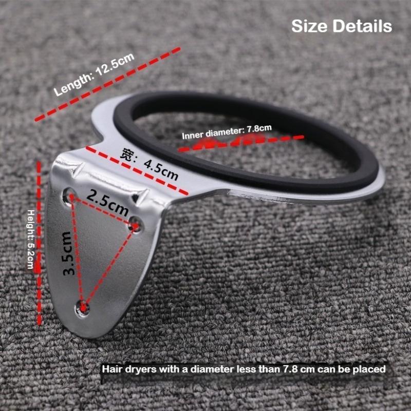 Wall Mounted Hair Dryer Holder Rack Hanger Hair Salon Home Bathroom Hairdryer Storage Shelf Organizer Blower Rack Barber Tools