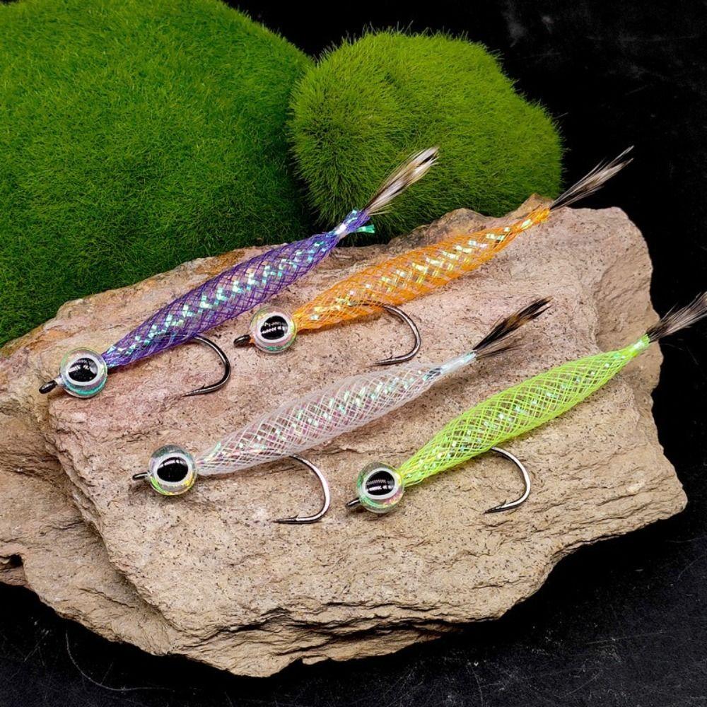 4pcs Insect Mylar Minnow Flies Fast Sinking Artificial Lifelike Lures  Lifelike