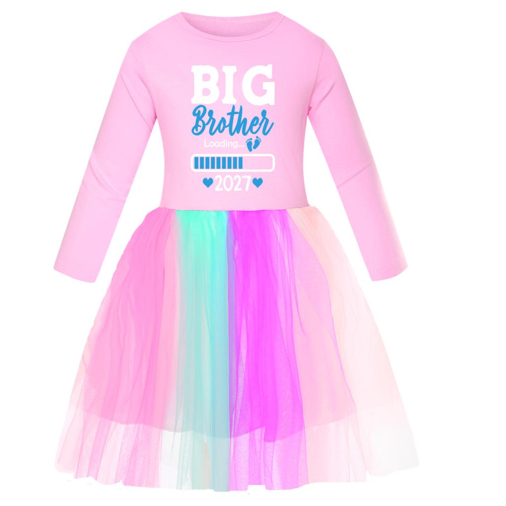 Girls Star Rainbow Lace Dress 5942