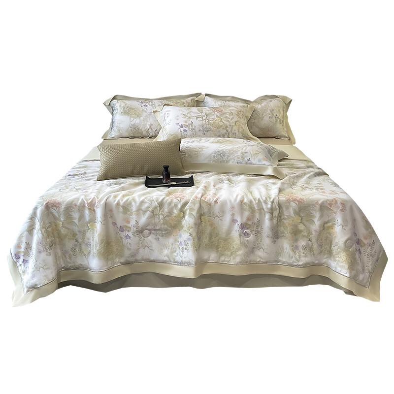 

LENGARY Floral Printed Tencel Summer Quilt