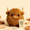 Highland Cow Plush - Realistic Scottish Highland Cattle Stuffed Animal Toy