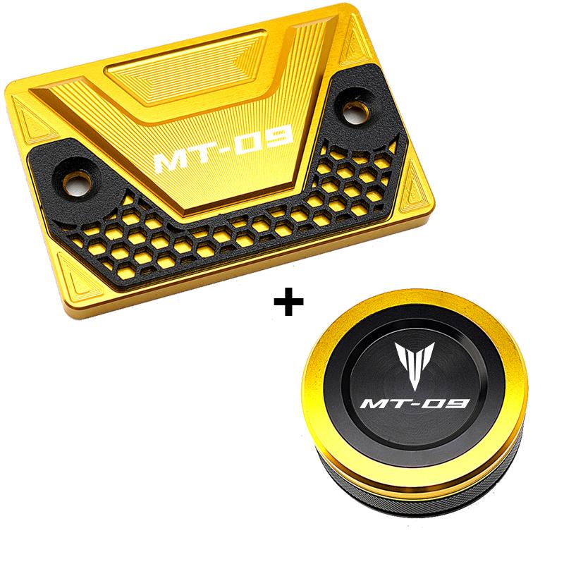 For Yamaha MT-09 MT 09 Mt09 FZ09 2014- (not for ) Motorcycle Parts Front and Rear Brake Fluid Tank Cap Reservoir
