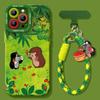 Cute Mole Apple 17 Mobile Phone Case New 16iphone15promax Green 14 with Lanyard 13 Silicone Soft Case