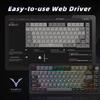 DrunkDeer A75 Pro Rapid Trigger Silent Magnetic Switch Mechanical Gaming Keyboard ANSI Adjustable Actuation RGB PBT Keycaps TKL 82 Keys Wired Cherry
