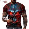 Summer Round Neck 3D Print Top Fashionable Casual Short Sleeved Men's T-shirts