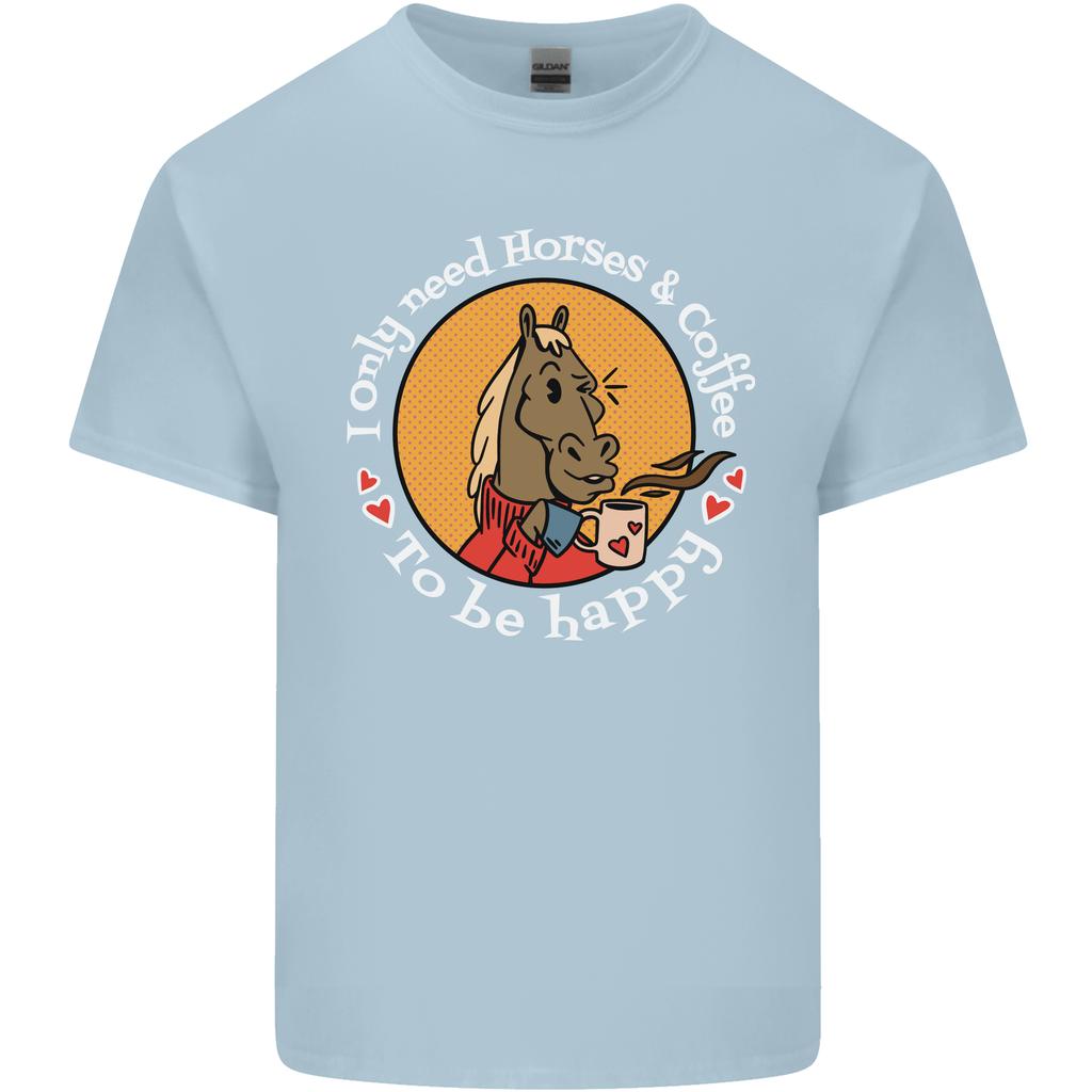 Equestrian I Only Need Horses and Coffee Unisexs Light Cotton TShirt