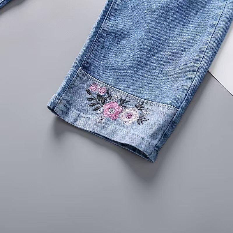 Trendy Girls' Wide-Leg Jeans - Spring & Autumn Fashion for Kids