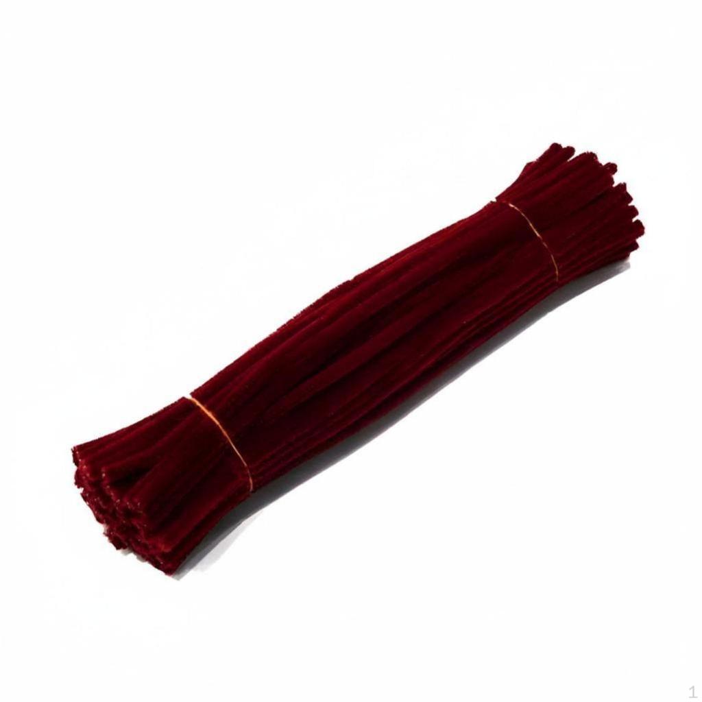 Twist Sticks DIY Craft Kit, Multicolor Plush Pipe Cleaners Purple Red