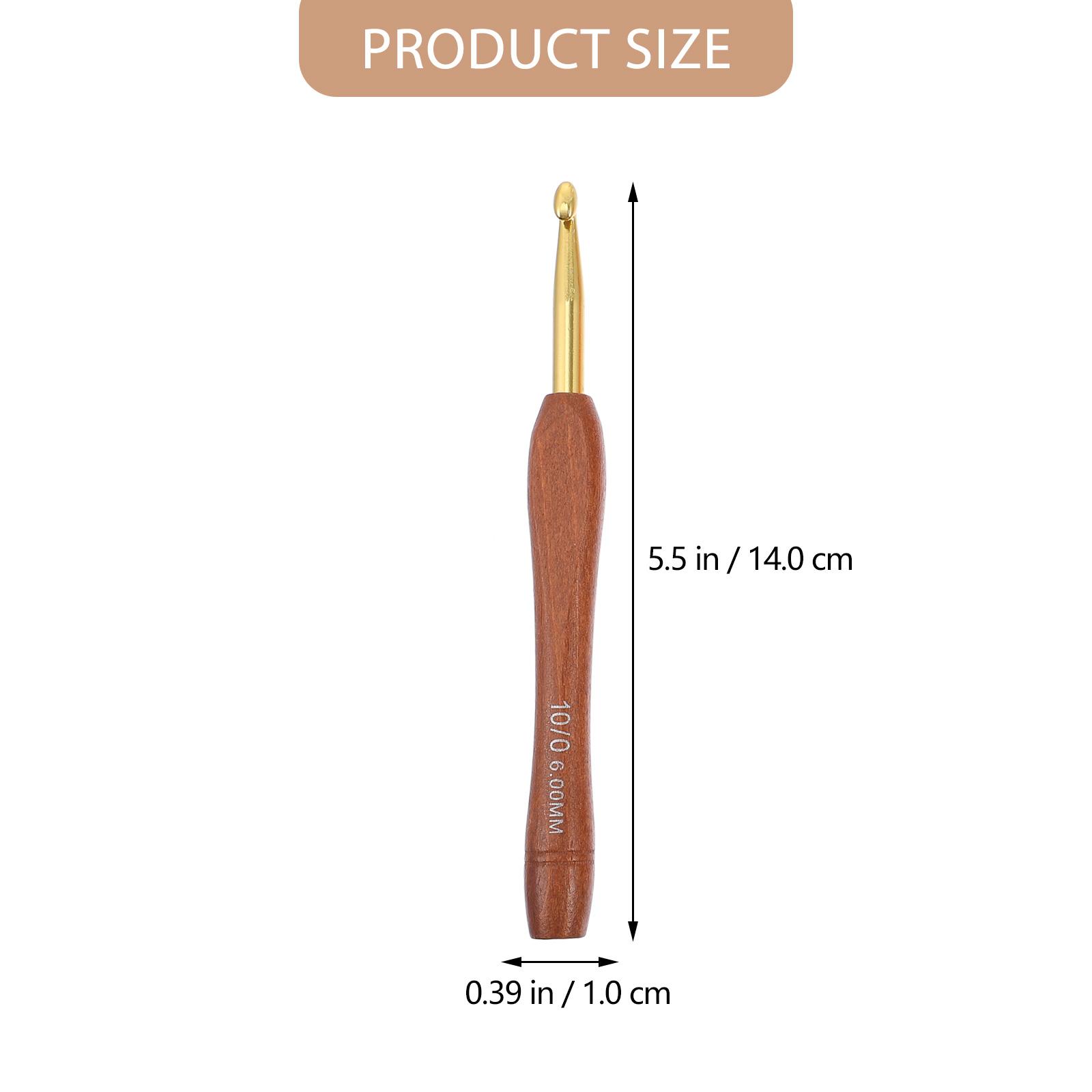 9Pcs DIY Crochet Tools Set Wooden Aluminum Handle Crochet Hooks Sweaters Hats Scarves Gloves Knitting Supplies