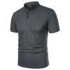 Summer Men's Short Sleeve T Shirts Solid Color Stand Collar Smart Casual Tshirts Men Slim Fit Lightweight Pull On Tees Tops Man