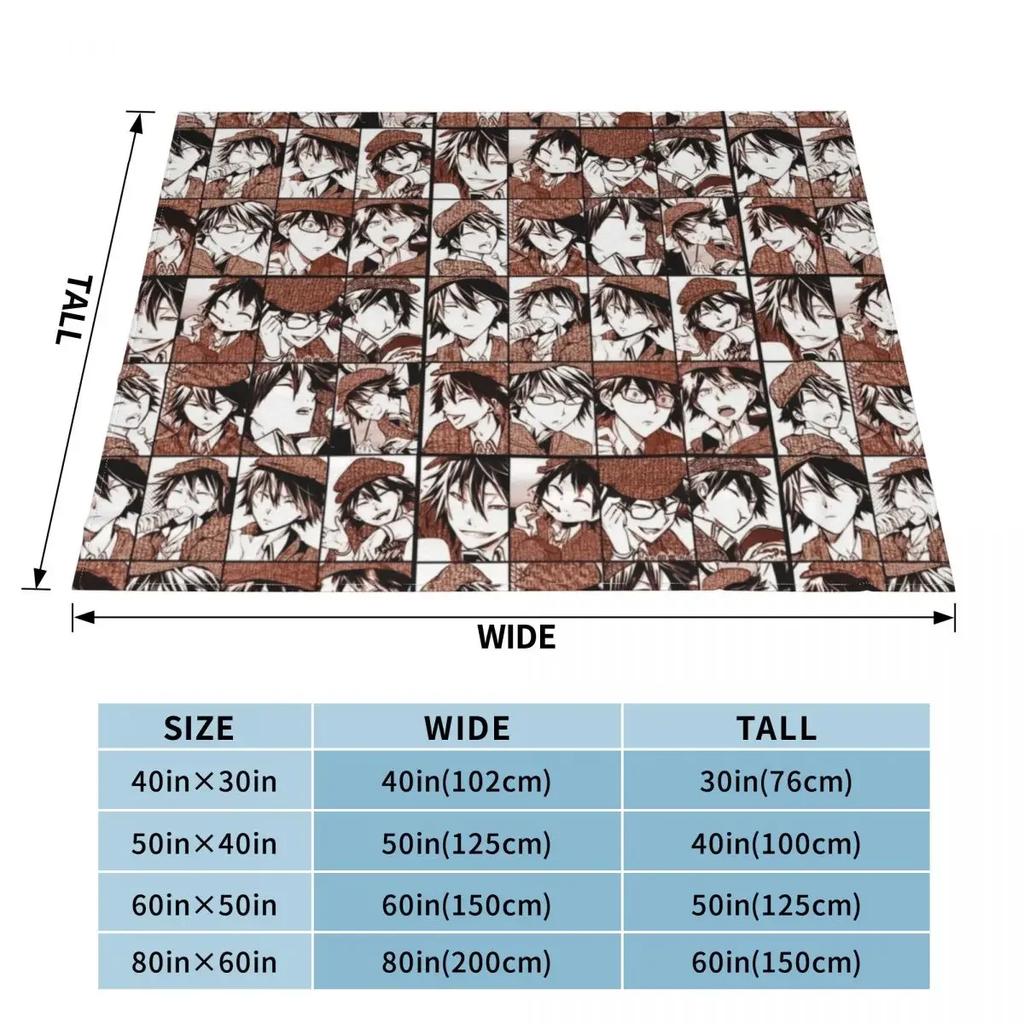 Ranpo Bungou Stray D Collage- Manga Color Version Throw Blanket Bed Fashionable Blanket Blanket For Baby