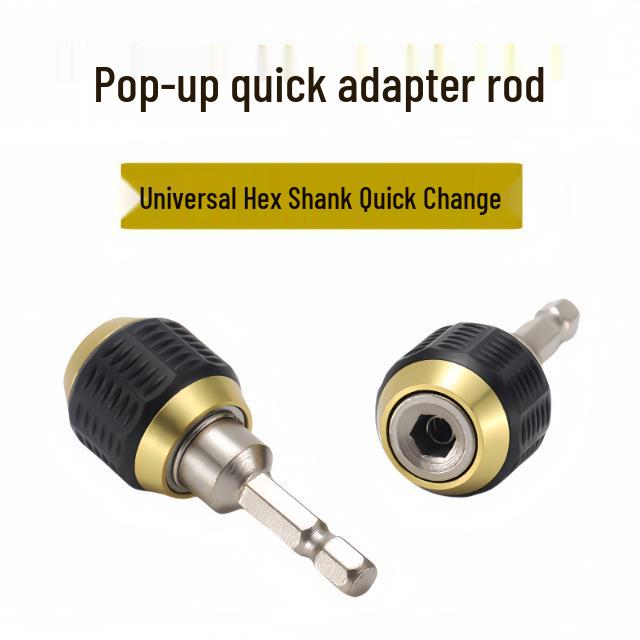 Quick-Release Self-Locking Drill Chuck Adapter with Hex Shank and Quick-Change Extension Rod
