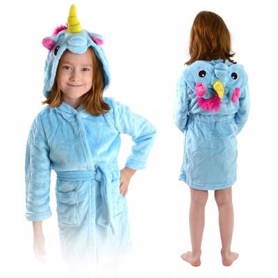 Children's Unicorn Bathrobe for Girls Blue Pegasus 104 Children's Blue Pegasus Unicorn Bathrobe - 2-3 Years