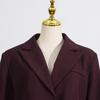 2026 Spring Angora Red Women's Blazer - European & American Luxury Design with Irregular Waist-Cinching
