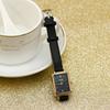New Women Dress Watches Square Ladies Quartz Bracelet Watch Simple Rose Leather Strap Female Watches Girl's Gift