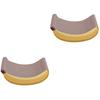 2Pcs Cat Scratching Toy Yellow Creative Banana Design Scratch Board