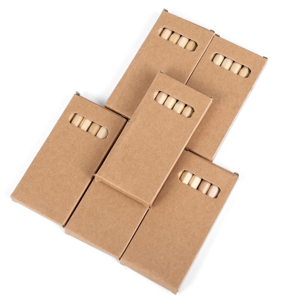 6-Color Mini Colored Pencil Set in Kraft Box for Kids' Drawing