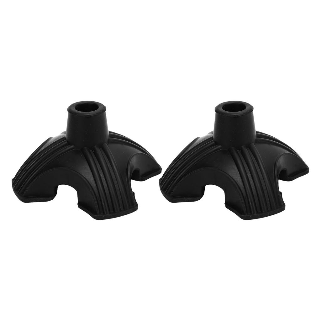 2 Pack Self Standing Quad Base Replacement 4 Point Walking Support Rubber End 19mm Inner Diameter