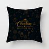 Creative Black and White Christmas Theme Pillowcase Holiday Gift Sofa Decoration Cushion Cover
