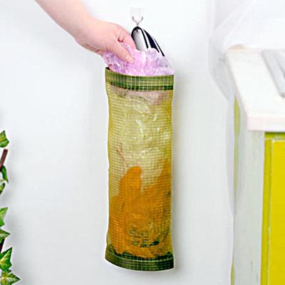 Wall Mounted Round Home Grocery Bag Holder Hanging Storage Trash Garbage Bag