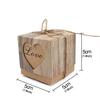 50pcs Romantic Heart Vintage Kraft Candy Box with Burlap Twine for Wedding Decoration