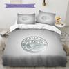 Man City2 Pattern Bedding Quilt Set  Home Decoration  Gift (1 * duvet cover + 2 * pillowcase  without core)