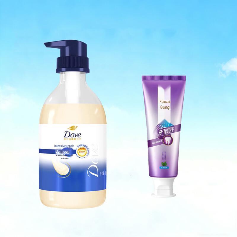 Набор: Шампунь Dove Интенсивное питание и увлажнение & Зубная паста