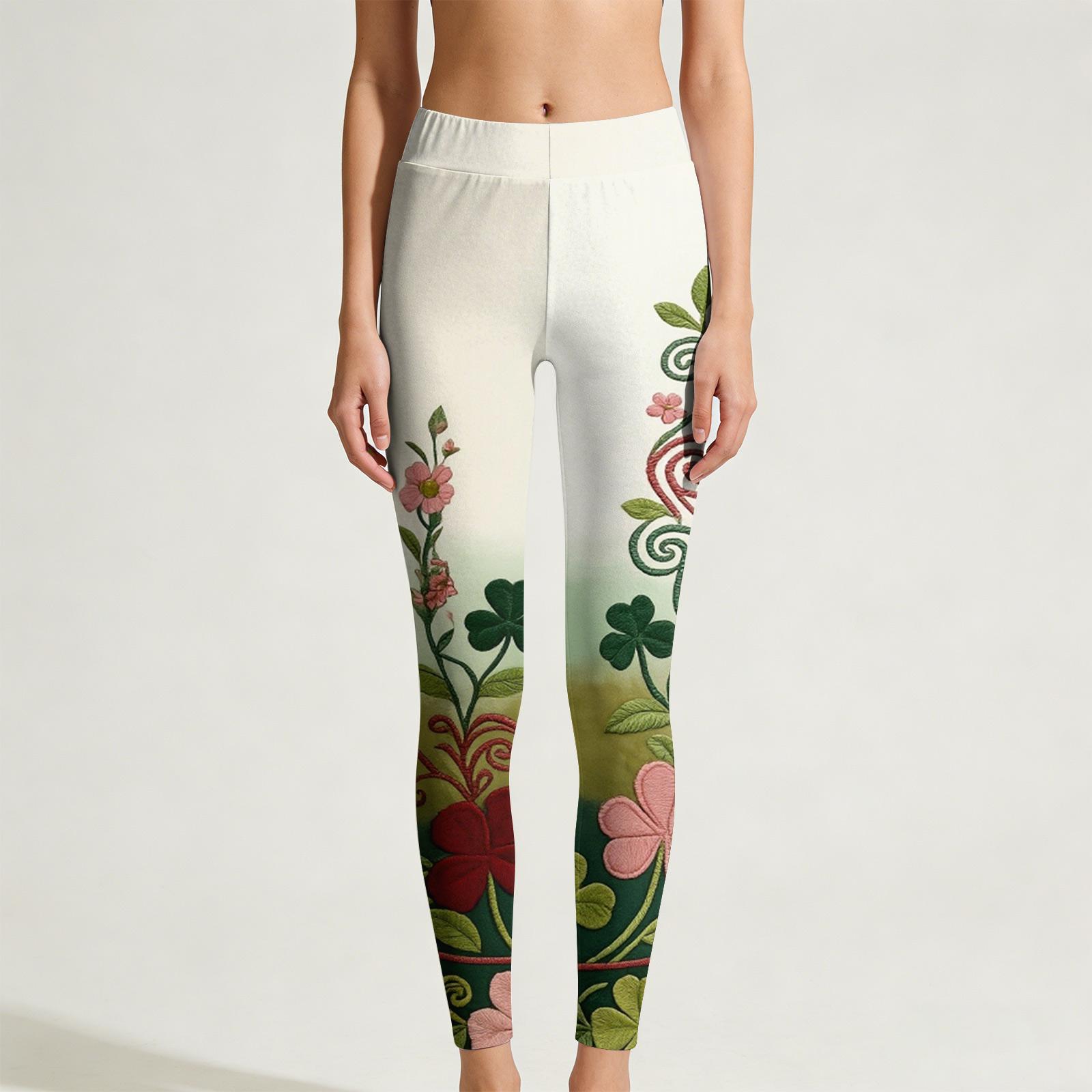 

Жіночі Повсякденні Модні Вуличні Еластичні Йога-Штани З Принтом Slim-Fit Укорочені XXXL жовтий