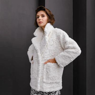 Damska pluszowa kurtka ze sztucznego futra top jesień i zima moda imitacja futra królika ekologiczny płaszcz futrzany